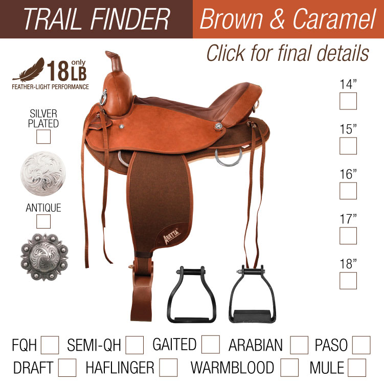 TRAIL FINDER BLACK BROWN & CARAMEL.